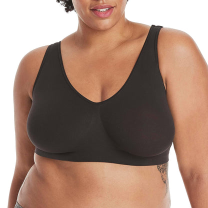 Hanes Brasier sin Costuras para Mujer, Cobertura Completa - 3XL - Negro