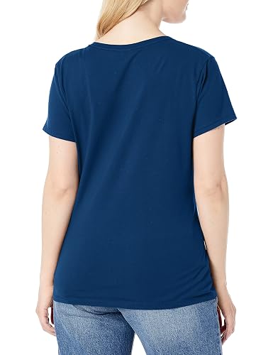 Hanes Playera de Manga Corta con Cuello en V. Camiseta para Mujer