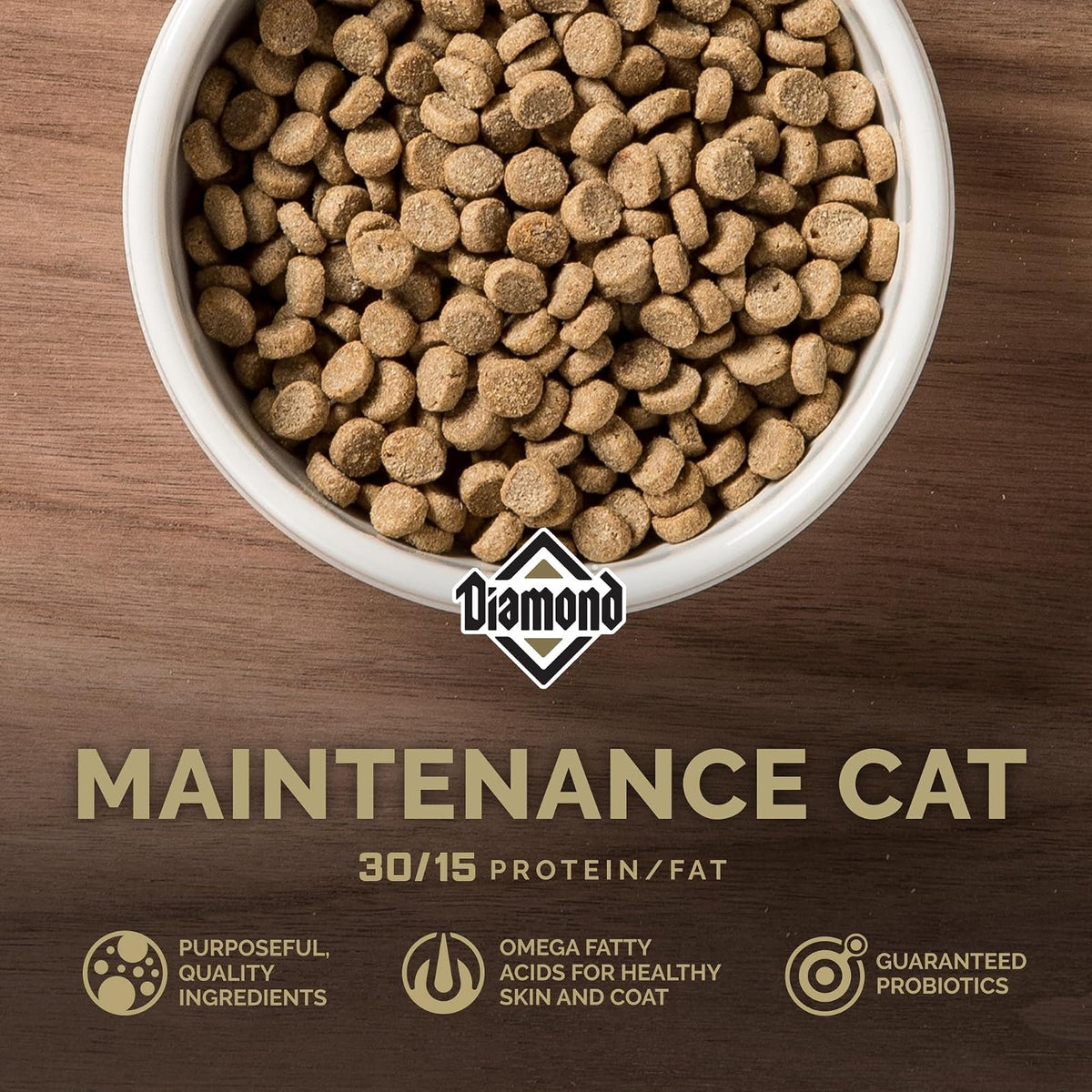 Diamond Pet Foods - Alimento seco para gatos adultos con sabor a pollo de Maintenance Formula, bolsa de 40 libras