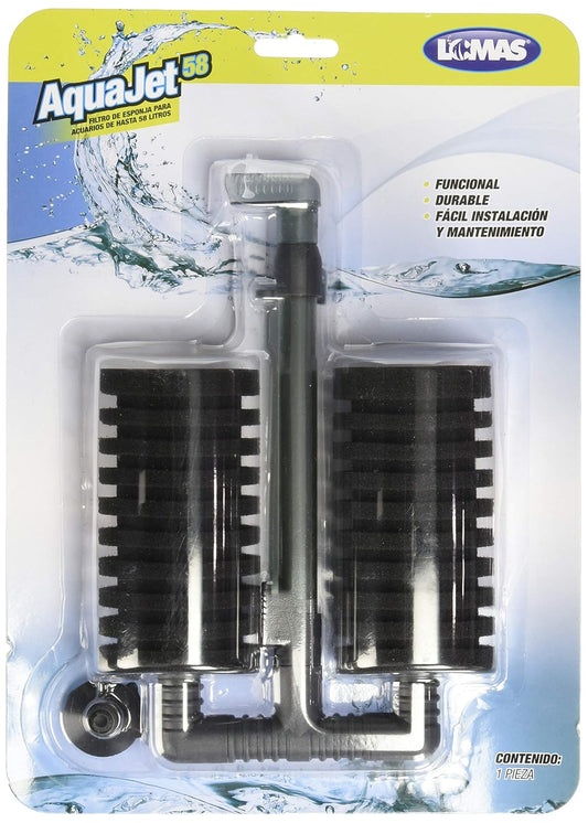 Lomas Filtro de Esponja para Acuario 58 L – Filtración Mecánica y Oxigenación Suave para Peces y Crías