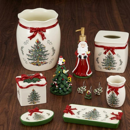 Avanti Linens Spode - Cubierta de Caja de pañuelos, Accesorios de encimera, decoración del hogar de día Festivo (colección de árbol de Navidad)