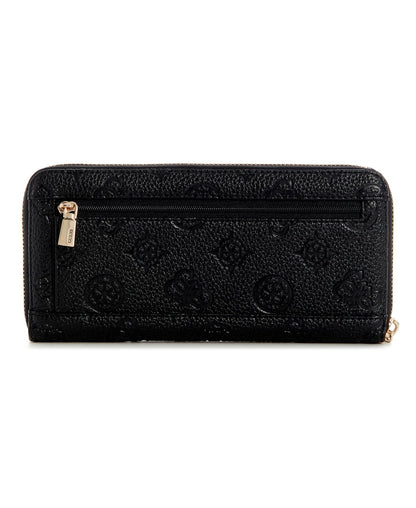 CARTERA GUESS CRESIDIA II SLG LRG ZIP AROUND MUJER NEGRO LOGO PD9888146-BLO