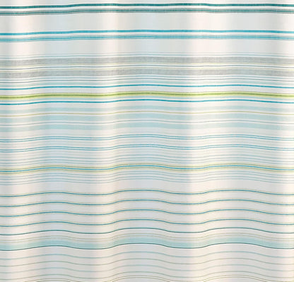 Tommy Bahama - Cortina de Ducha de Tela, Elegante decoración de baño a Rayas, con Agujeros en la Parte Superior (La Scala Breeze Green, 72 x 72 Pulgadas)