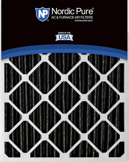 Nordic Pure 16x25x2PM12C-3 Pleated MERV 12 Plus Carbon AC Furnace Filters, 16 x 25 x 2", 3 Pack