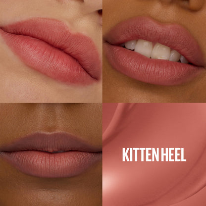 Maybelline Tinta para labios Super Stay Teddy Tint Kitten Heel 5ml - Tinta multiusos de larga duración, efecto mate difuminado hasta por 12H, textura suave a los labios, sin transferencias