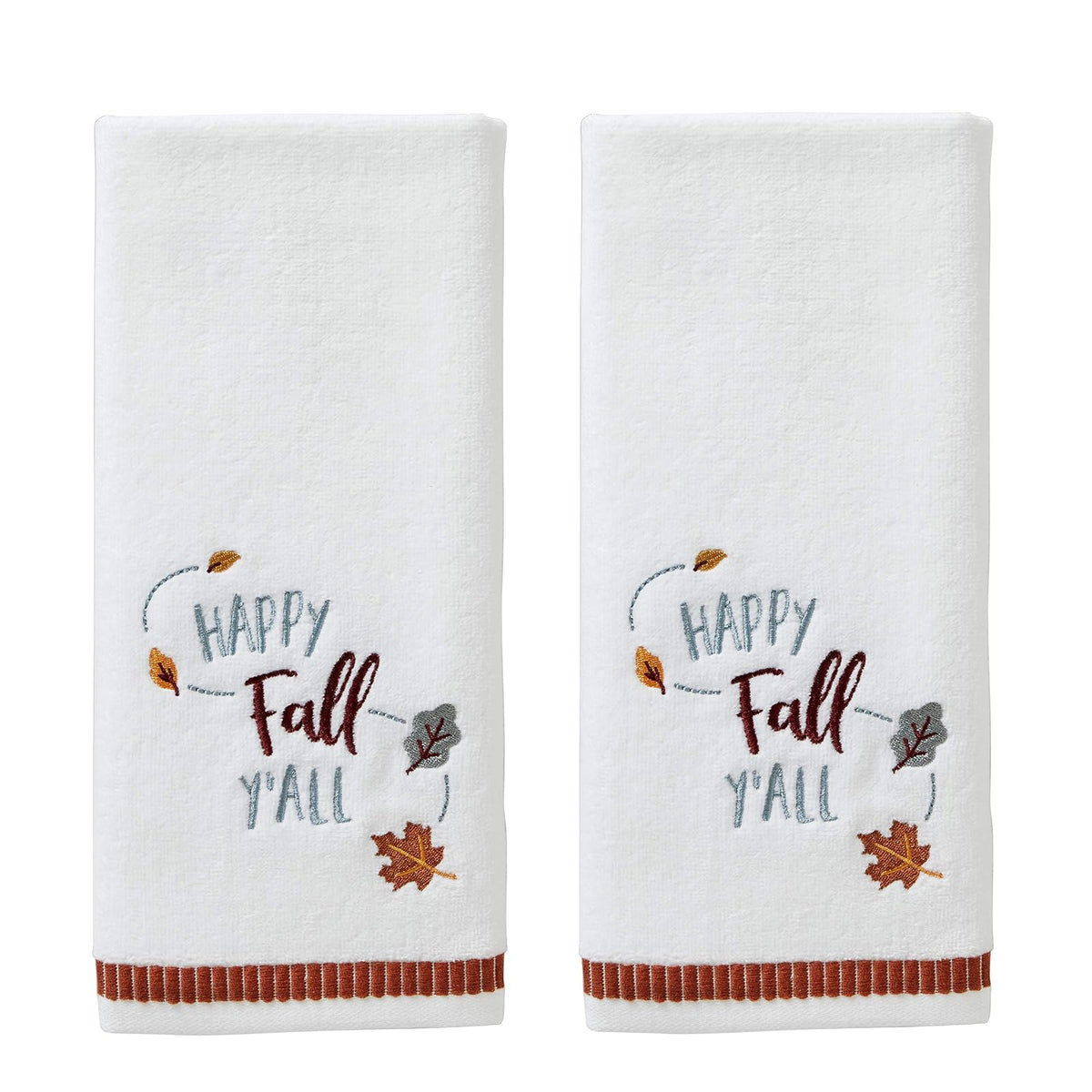 SKL Home Harvest - Juego de Toallas de Mano para baño, Cocina, Bar y Regalo, 16 x 25 Pulgadas, Color Blanco, 2 Unidades