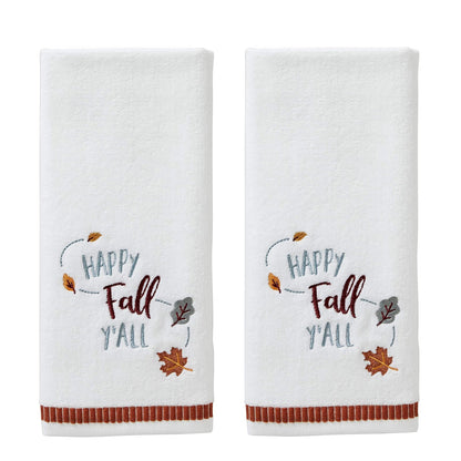 SKL Home Harvest - Juego de Toallas de Mano para baño, Cocina, Bar y Regalo, 16 x 25 Pulgadas, Color Blanco, 2 Unidades