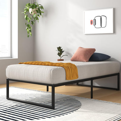 ZINUS Lorelei - Marco de Cama de Plataforma de Metal de 14 Pulgadas, Soporte de Listones de Acero, no Necesita somier, Embalaje ecológico WonderBox (TM), Almacenamiento Debajo de la Cama de 12.5