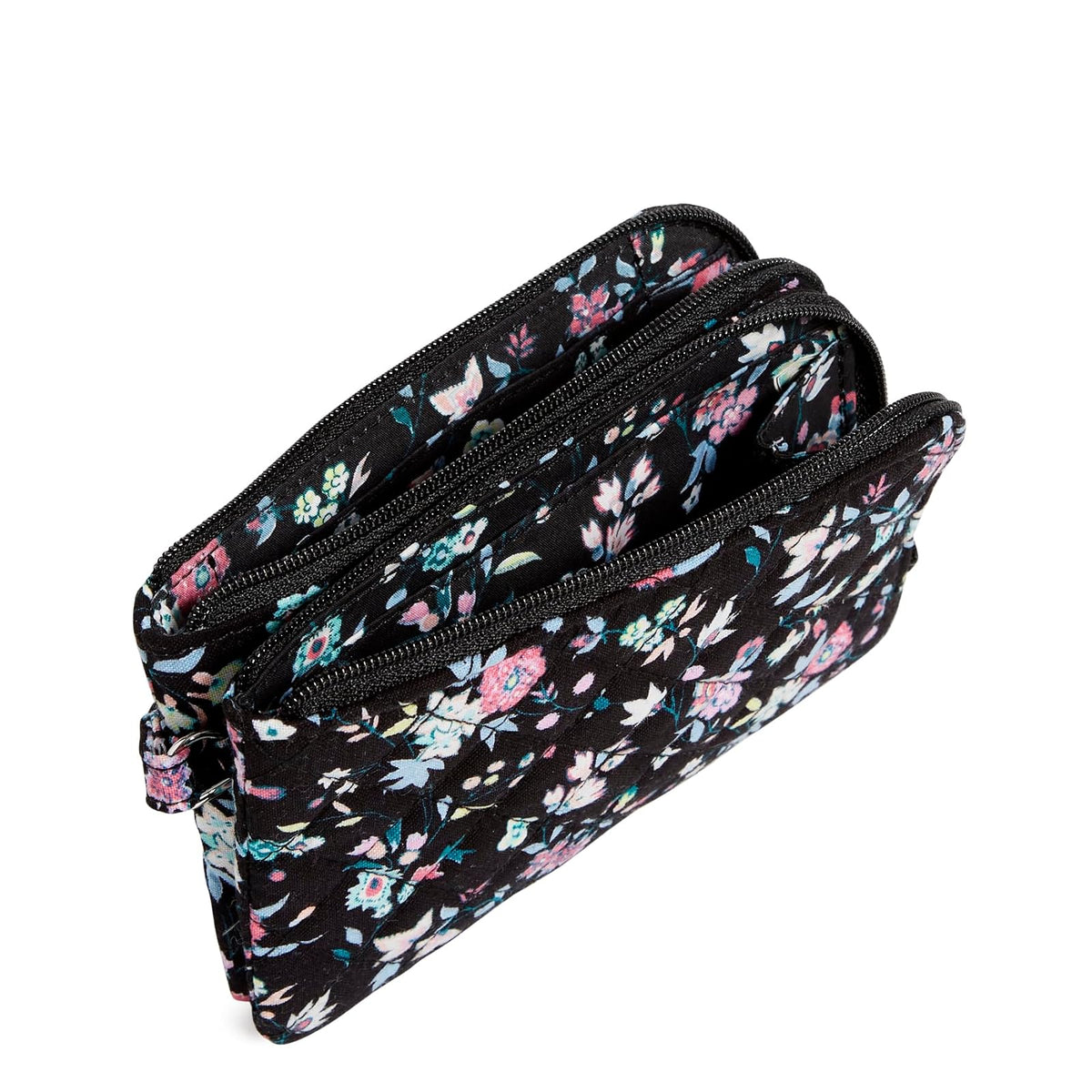 Vera Bradley - Funda de algodón con doble cierre para mujer, con protección RFID