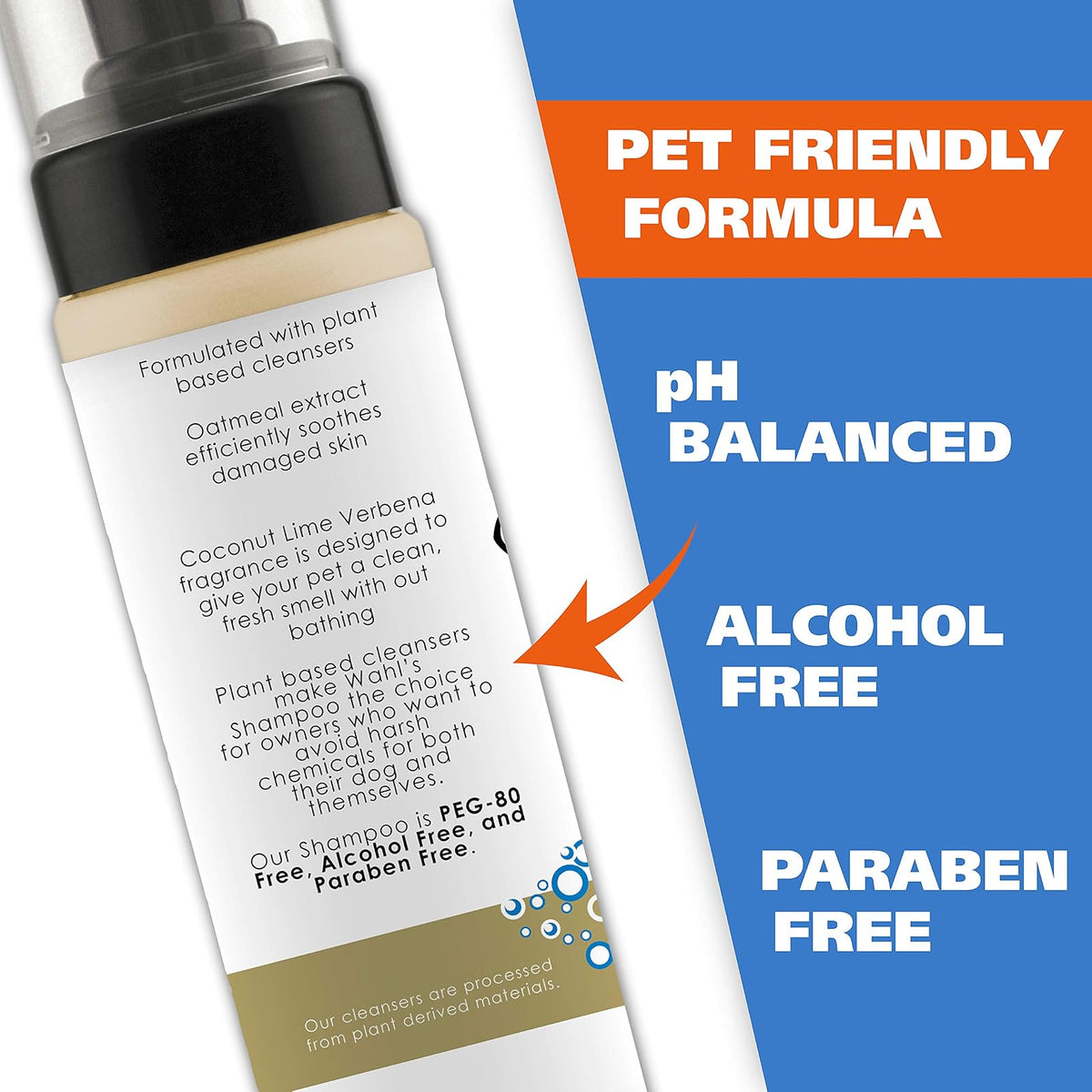 Wahl 100% Natural Pet No-Rinse Waterless Shampoo, Coconut Lime Verbena #820015