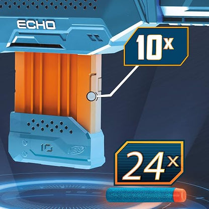 NERF Elite 2.0 Echo CS-10 Lanzador de Dardos Adaptable 24 Dardos