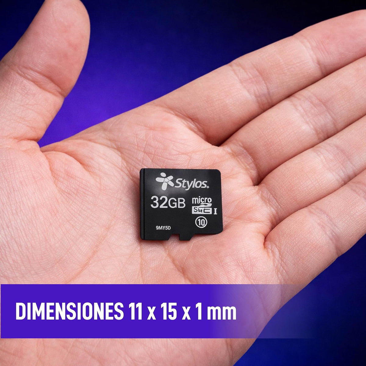 Memoria Micro SD 32GB Clase 10 con Adaptador Negra Almacenamiento PC Laptop Camara StylosTech