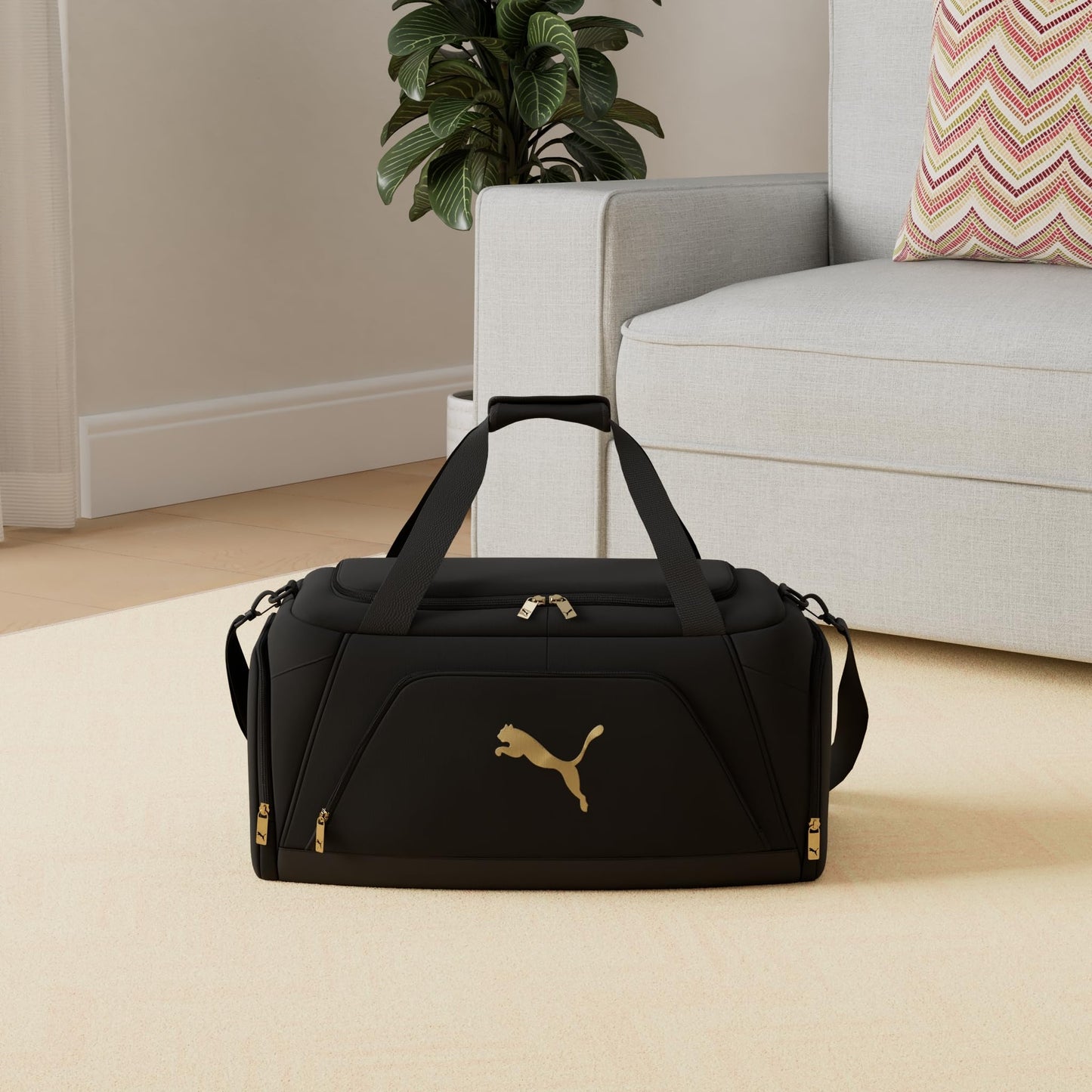 PUMA Evercat Accelerator Bolsa de lona, Negro/Oro, Uno-Talla