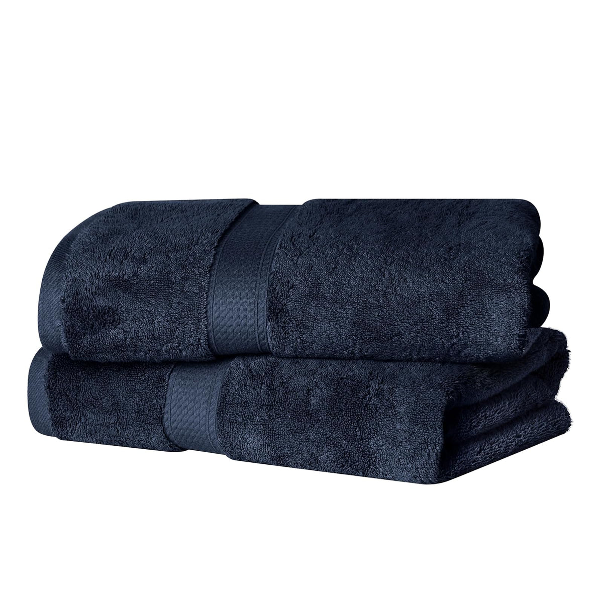 Superior Set de 2 piezas de toallas de algodón egipcio de 900 g para baño, azul marino - Navy Blue - Toalla de baño