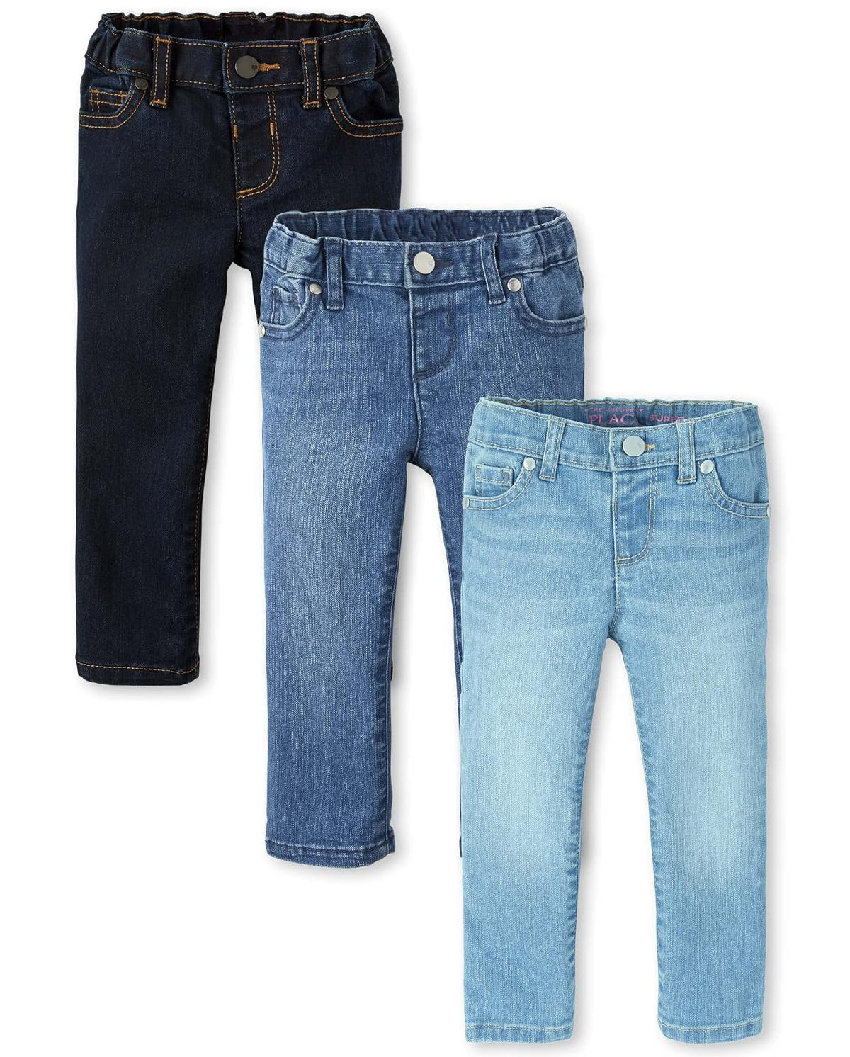 The Children's Place and Toddler Multipack Basic Super Skinny Jeans Jeans bebés niñas