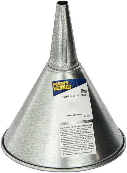 Plews LubriMatic 75-501 - Embudo de Acero galvanizado - 1 Cuarto de galón