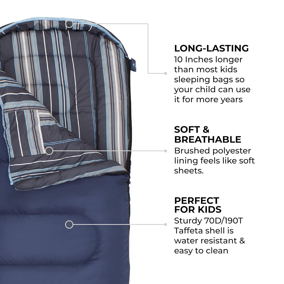 Teton Sports Celsius Jr Kids Sleeping Bag; Lightweight; Perfect for Camping
