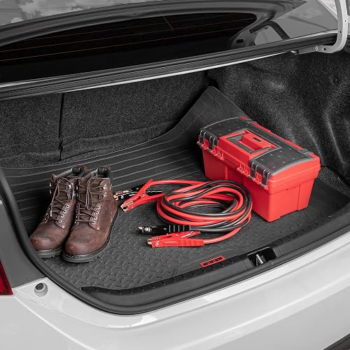 Motor Trend MTMT-680-BK FlexTough TrunkShield Alfombrilla para Maletero Todo Clima para SUV y Sedán, Negro