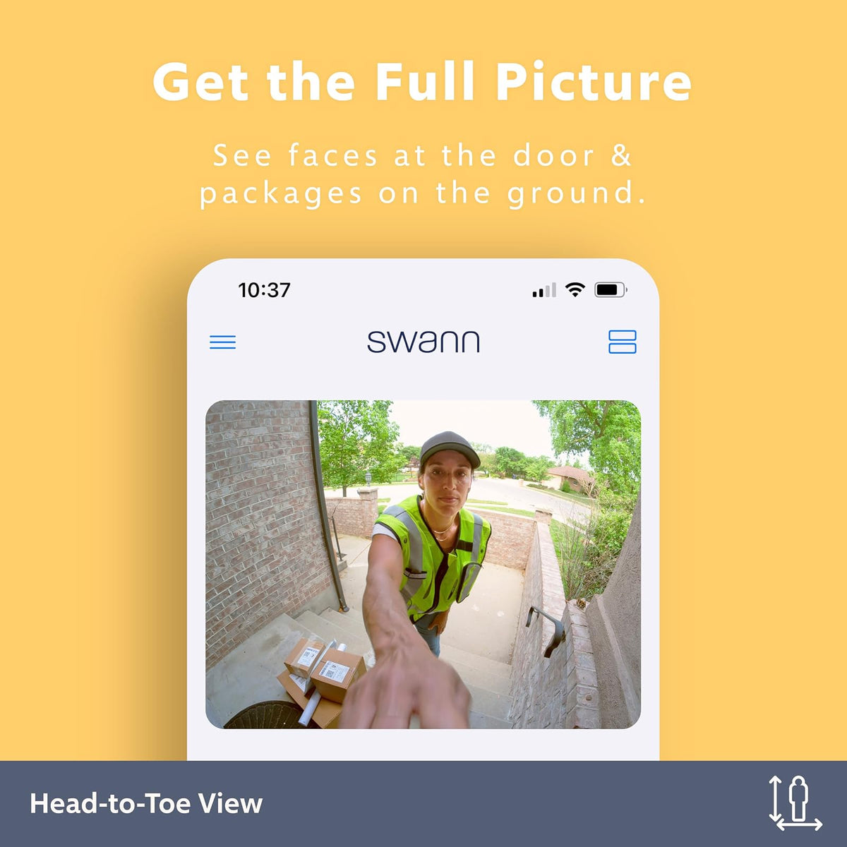 Swann SWIFI-SEVDBC-US Timbre con Video EVO, Blanco, 1 Unidad
