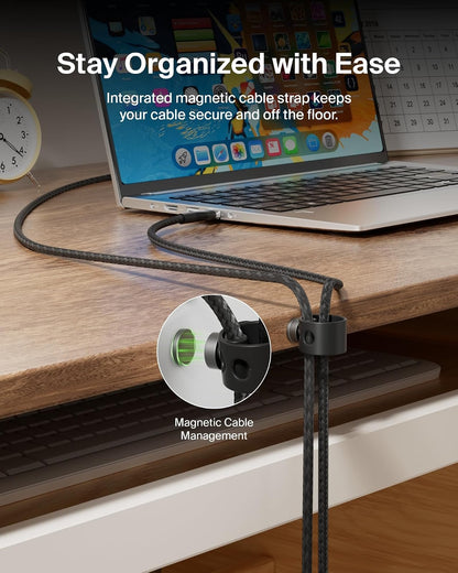 Belkin BoostCharge Pro Flex Cable trenzado USB-C a USB-A (1 M/3.3 pies), cable tipo C a A Cable de carga rápida con certificación USB-C USB-IF para iPhone 16 Series, iPad Pro, Galaxy S24, Note, Pixel