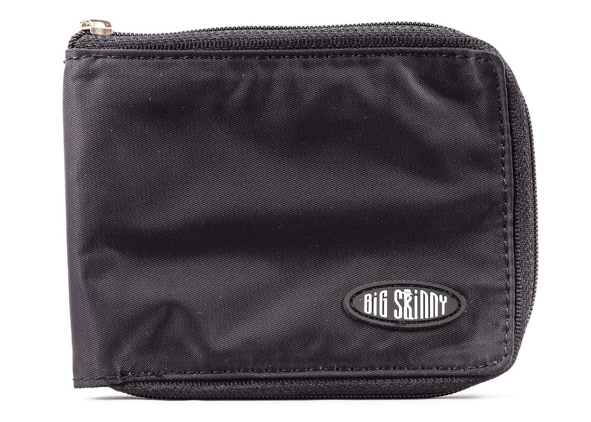 Big Skinny portafolios delgada con cierre para hombre, capacidad para hasta 25 tarjetas