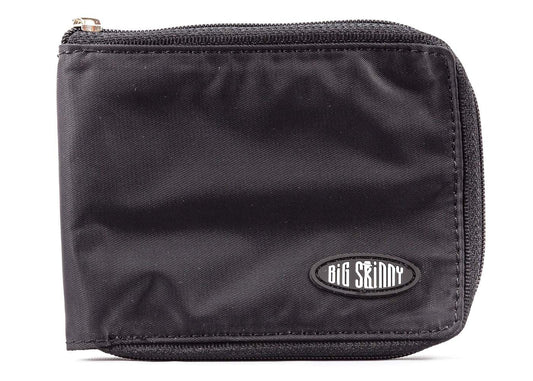 Big Skinny portafolios delgada con cierre para hombre, capacidad para hasta 25 tarjetas