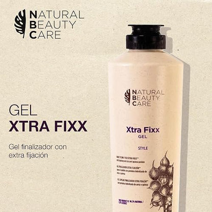 NATURAL BEAUTY CARE Xtra Fixx Gel Cabello Extra Fijación, Finalizador 300ml