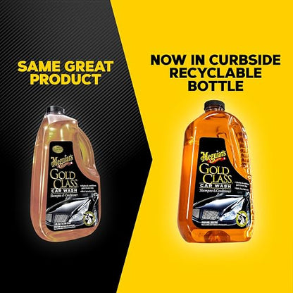 Meguiar's, Shampoo y Acondicionador Para Lavado de Autos, Gold Class, G7164, 1.89 L.