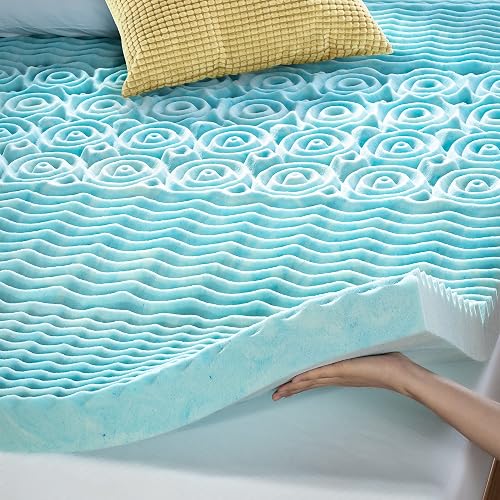 ZINUS Sobrecolchón Individual de Memory Foam Firme y Refrescante Que Ayuda a Conciliar el Sueño | Garantía de 5 años