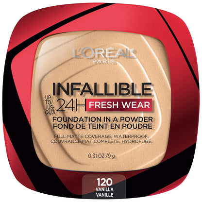 L'Oréal Paris Infallible 24H Fresh Wear Base de Maquillaje en Polvo SPF25+ - Vainilla