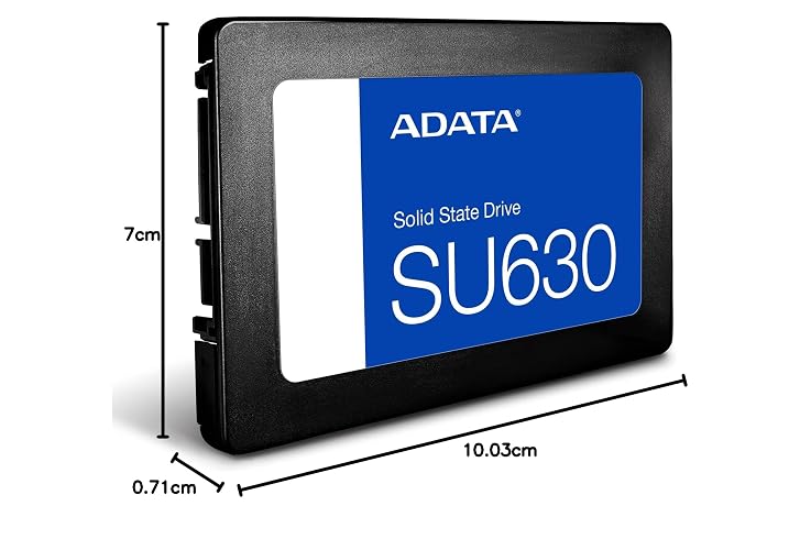 ADATA Unidad de Estado Sólido SSD SU630 480 GB 3D NAND , SATA III,QLC,2.5",520 MB/s de lectura y 450 MB/s de escritura