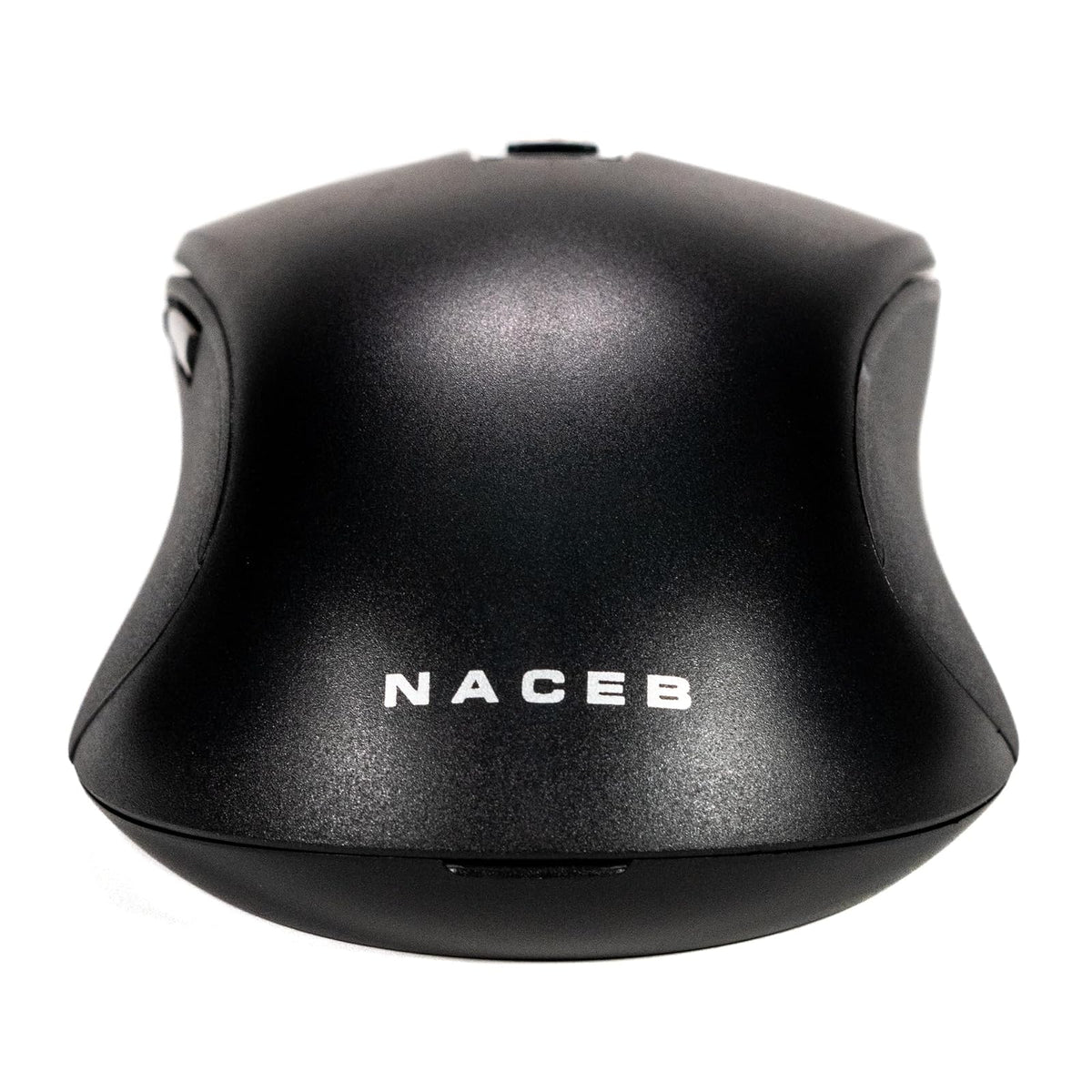 Naceb Technology - Mouse Inalámbrico Ambidiestro con Diseño Ergonómico y Precisión Óptica - Ideal para Oficina, Estudio y Entretenimiento en Color Negro