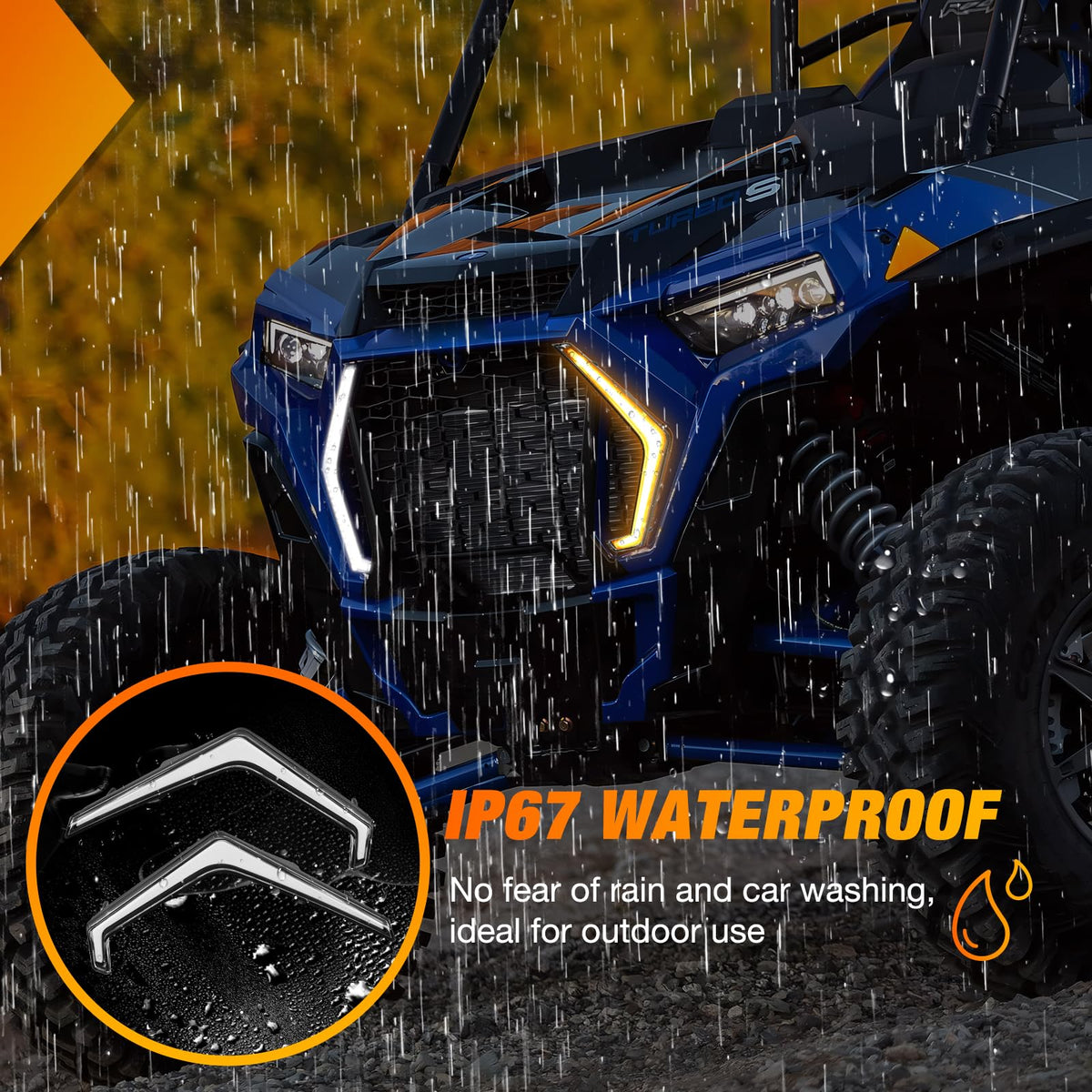 Nilight Luces LED de Señal de Giro para Polaris RZR XP 1000 Turbo 2019-2023, UTV-335