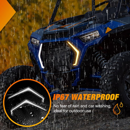 Nilight Luces LED de Señal de Giro para Polaris RZR XP 1000 Turbo 2019-2023, UTV-335
