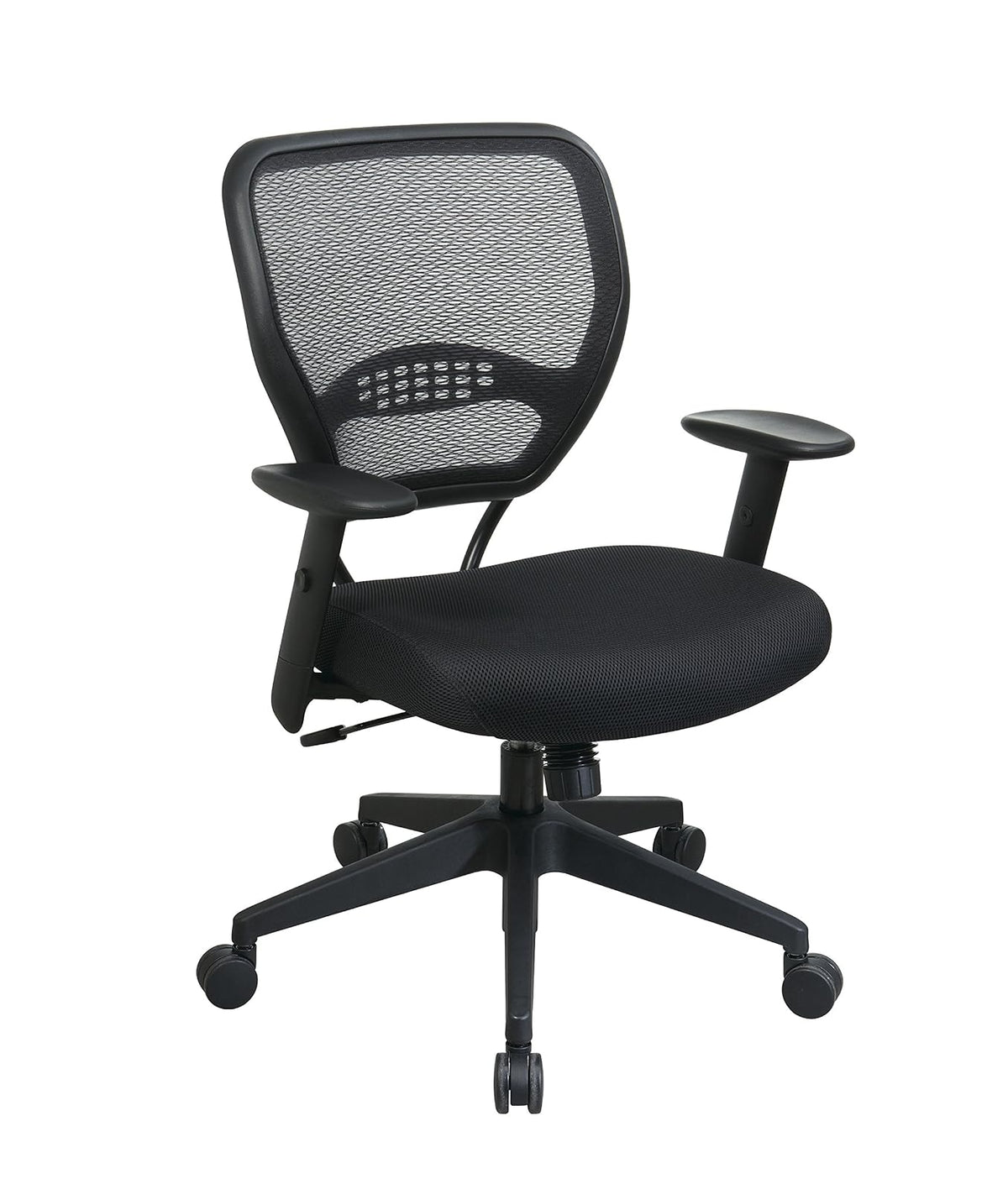 Space Air Grid Silla giratoria de Respaldo Medio, Color Negro, 20-1/2 x 19-1/2 x 42 h