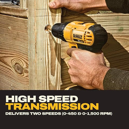 DeWALT DCD771C2 - Taladro (Ión de litio) Negro y Amarillo