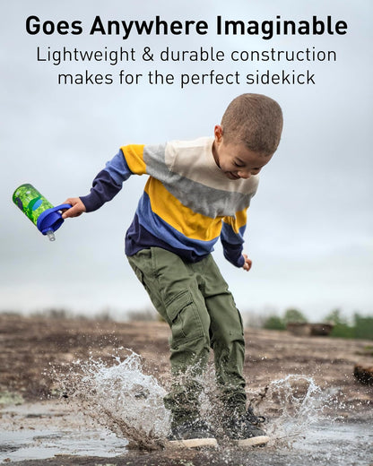 CamelBak Botella de agua Eddy+ para niños de 14 onzas con Tritan Renew, popote, a prueba de fugas, sirenas mágicas