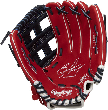 RAWLINGS - Serie de guantes Sure Catch | Guantes T-Ball y béisbol juvenil | Tiro con la mano derecha | 11.5 pulgadas | Modelo Bryce Harper