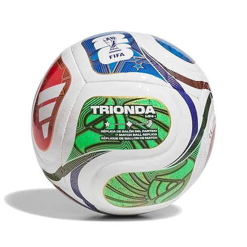 adidas - Pelota de fútbol Unisex para Adultos, Color Blanco/Azul Real/Azul Solar/Rojo eléctrico, 1.5