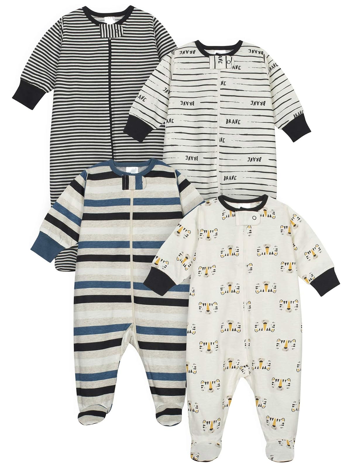 Onesies 4-Pack Sleep 'N Play Footies Dormidores para bebés y niños pequeños bebés niños