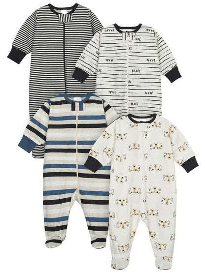 Onesies 4-Pack Sleep 'N Play Footies Dormidores para bebés y niños pequeños bebés niños