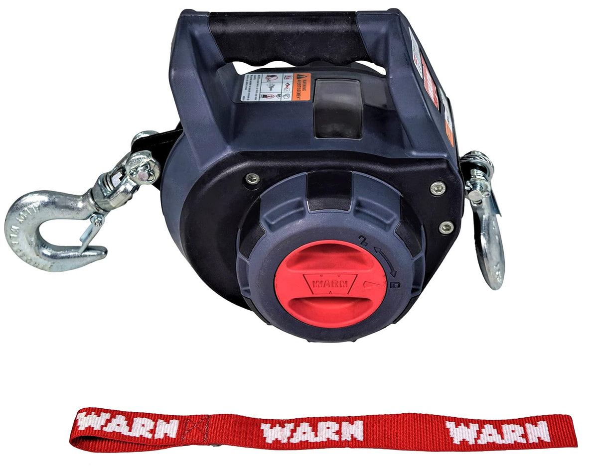 Warn 910500 Cabrestante portátil con Cable de 9 m: 227 kg, 750 Libras. Cuerda de Alambre de Capacidad