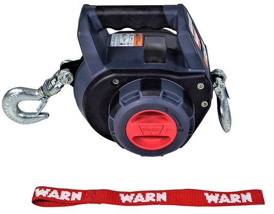 Warn 910500 Cabrestante portátil con Cable de 9 m: 227 kg, 750 Libras. Cuerda de Alambre de Capacidad