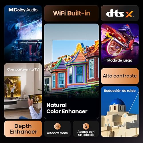 Hisense Television A4N(Modelo 2025) Pantalla 32 Pulgadas, Smart Fire TV HD,Modo de Juego,Dolby Audio,Comparte en tu TV,Noise Reduction