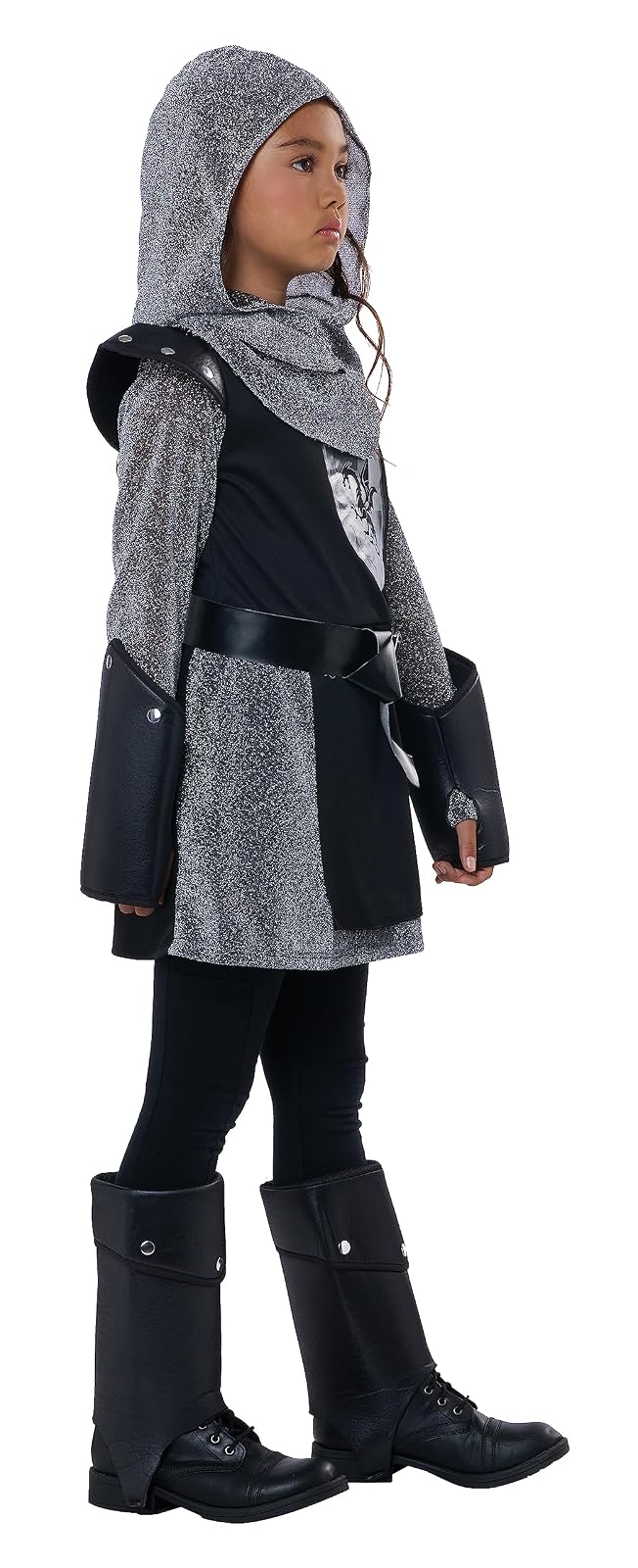 California Costumes - Disfraz de Caballero Noble para niñas, tamaño pequeño, Negro/Plateado