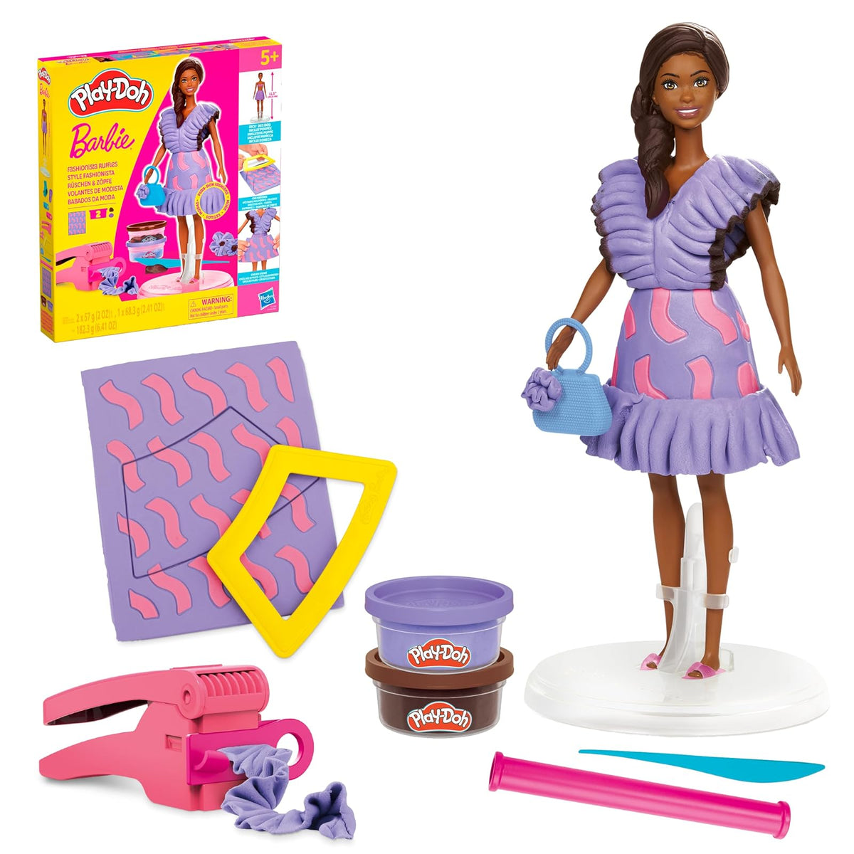 Play-Doh Set de Masas Moldeables para Vestir Muñecas Barbie +5 Años - Volantes de Modista