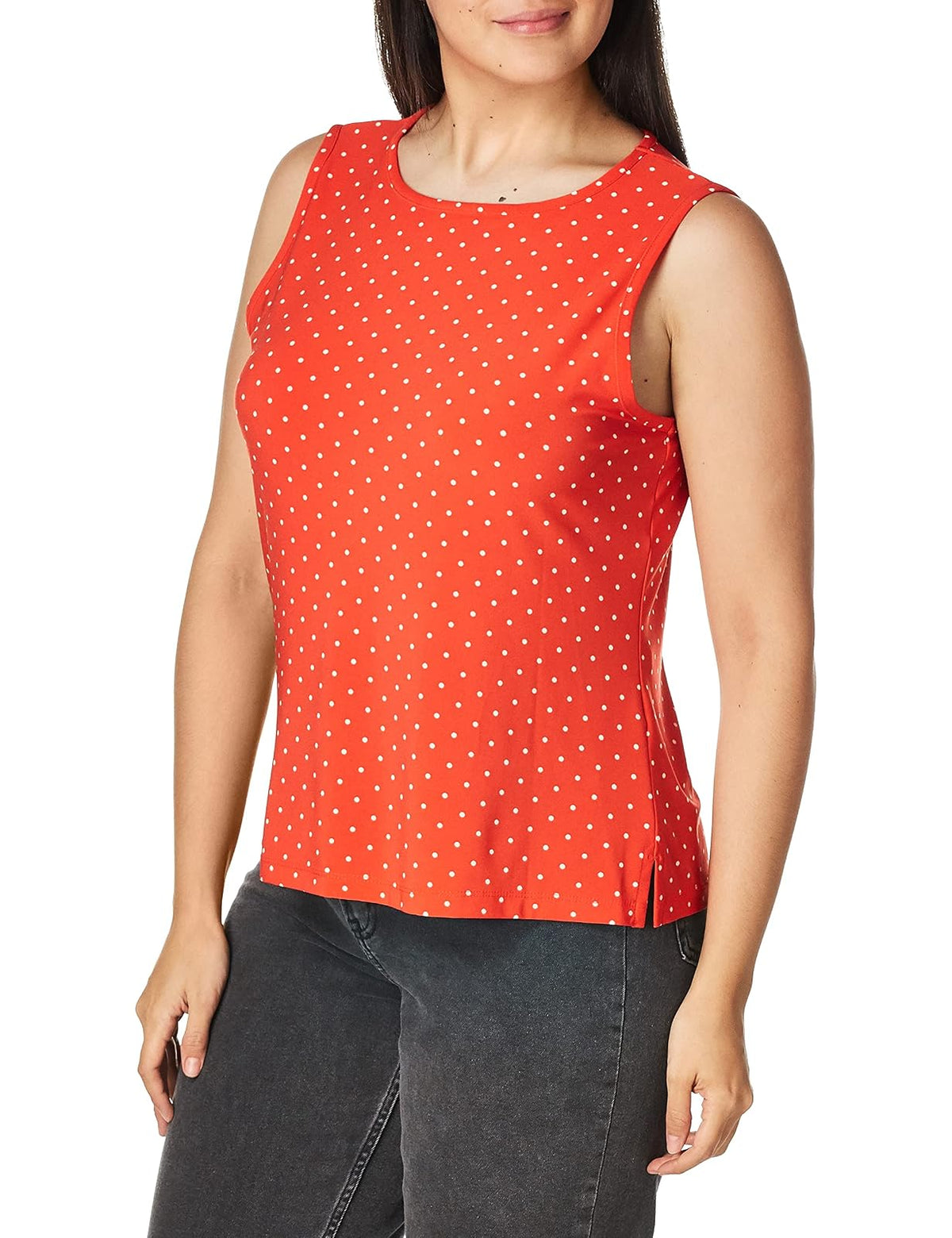 Anne Klein Camiseta sin Mangas Cuello Redondo Blusas para Mujer