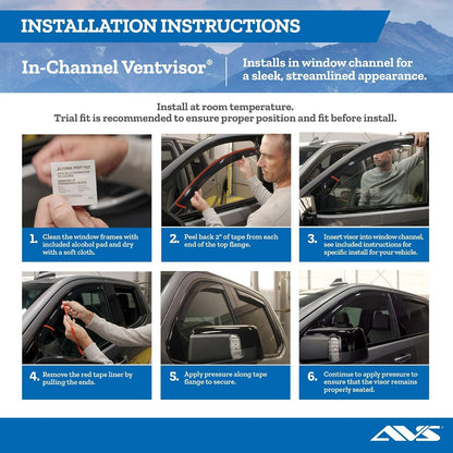 Auto Ventshade 194155 Protectores de Ventanilla Laterales para Ford F-150 SuperCrew 2009-2014, Humo, Juego de 4