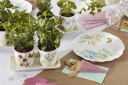 Lenox Butterfly Meadow Melamine Dinner Plates (Set of 4), White