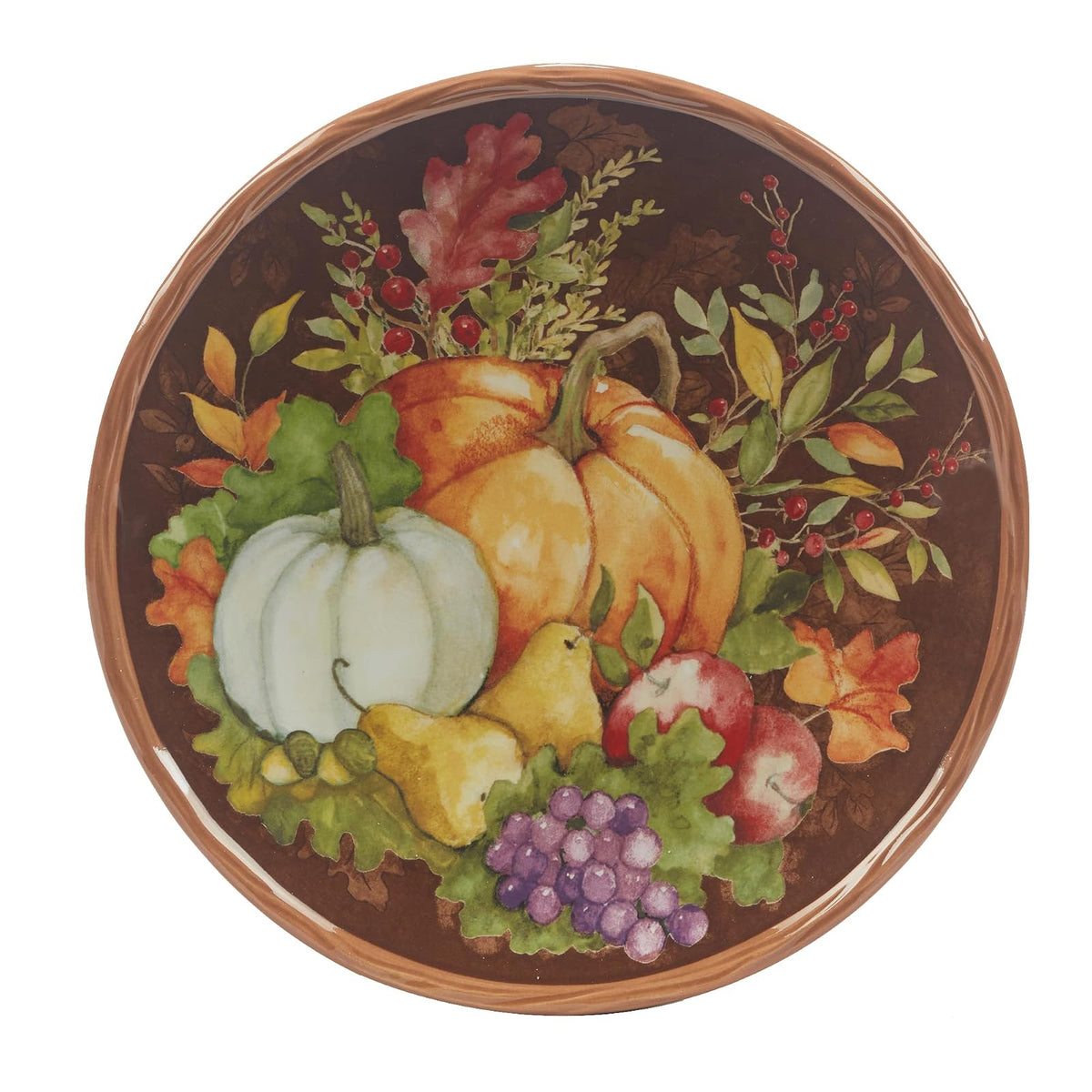 Certified International Harvest Blessings - Plato de ensalada/postre de 8.5 pulgadas, juego de 4, multicolor